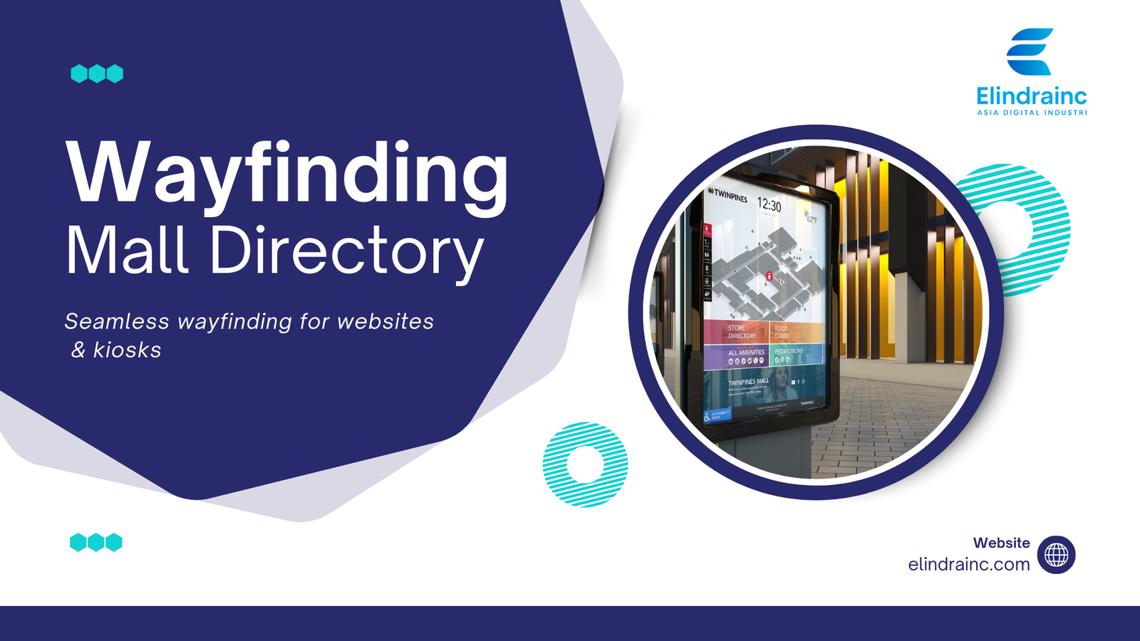 Sistem Wayfinding Mall Directory – solusi navigasi digital interaktif untuk memudahkan pengunjung menemukan lokasi tenant dan fasilitas mall.